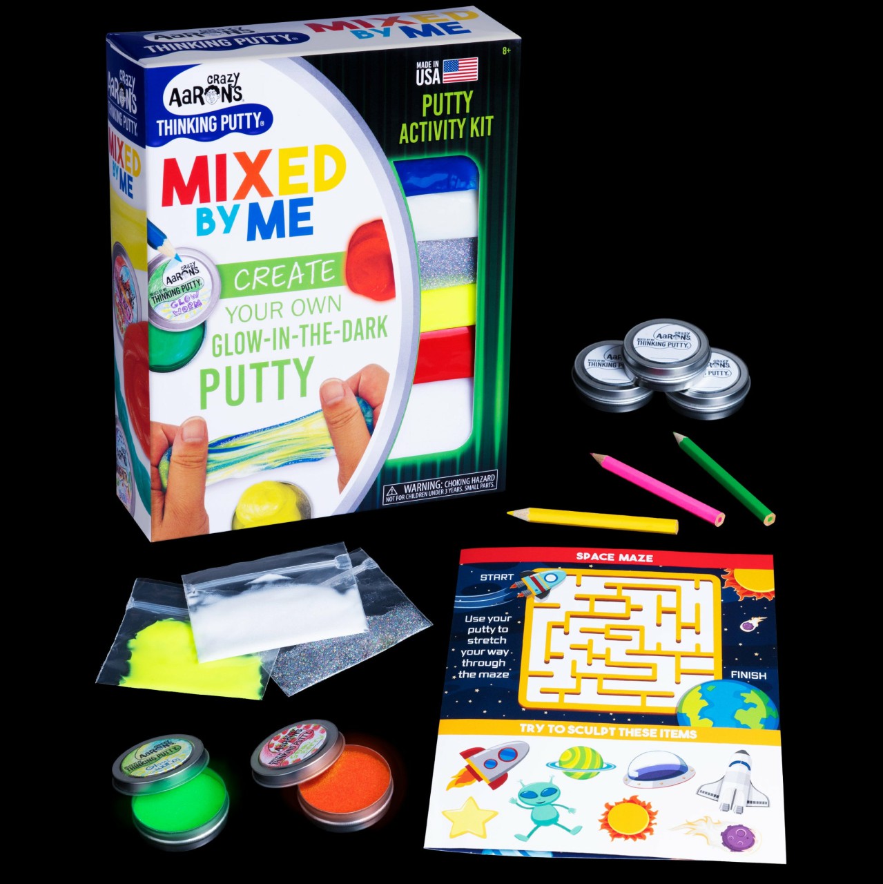 Glow in the Dark Mixed by Me Thinking Putty® Updated Kit