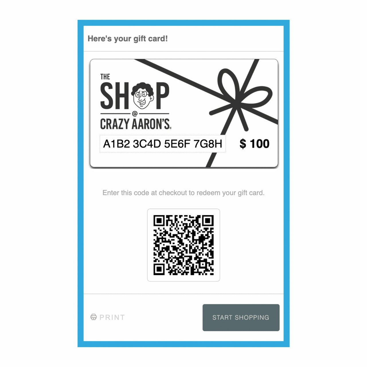 Crazy Aaron's eGift Card